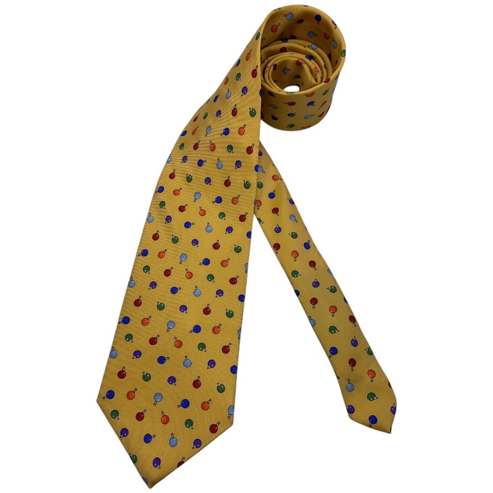 BROOKS BROTHERS Yellow Light Bulb Silk DESIGNER Tie USA